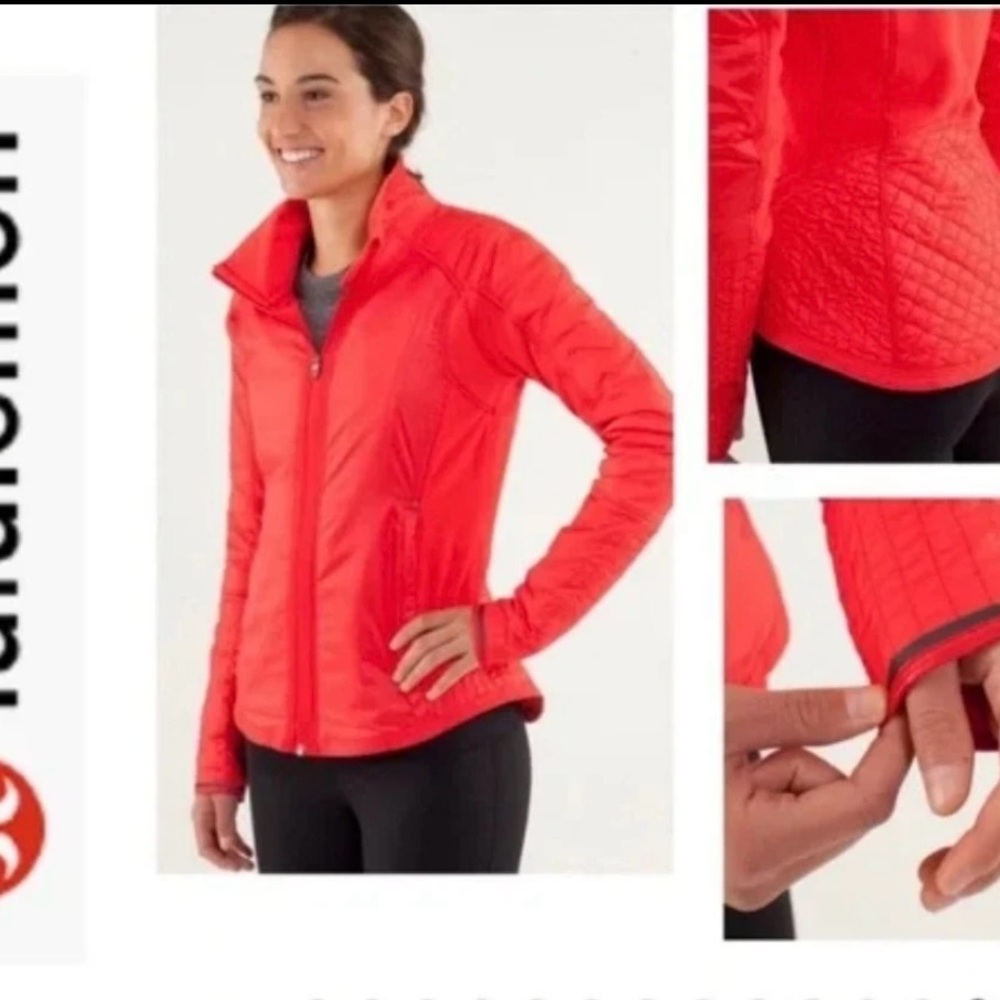Lululemon Run Bundle Up Jacket in Love Red Size 6